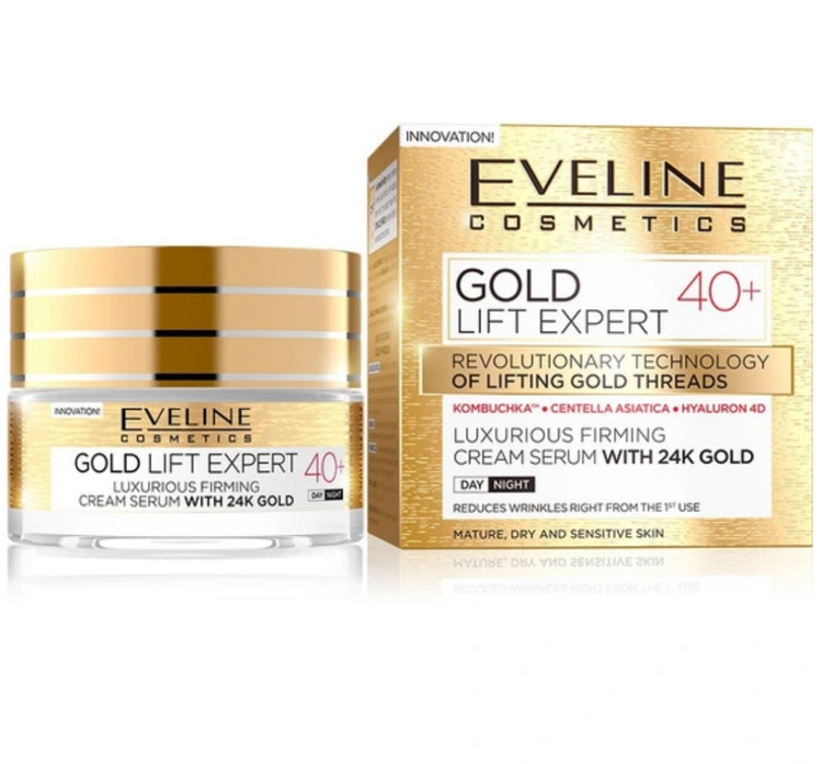 کرم طلا کرم لیفتینگ و ضد چروک طلا 50میل اولاین Eveline gold lift expert