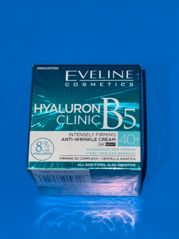 کرم ابرسان قوی هیالورونیک اسید اولاین 40+مدلHYALURON CLINIC B5 ا EVELINE HYALURON